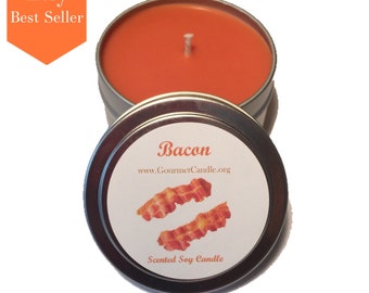 Bacon - Bacon Candle - Boyfriend Gift - Brother Gift - Bacon scent candle - Boyfriend Birthday Gift - Man Candle - Husband Gift - Bacon Gift