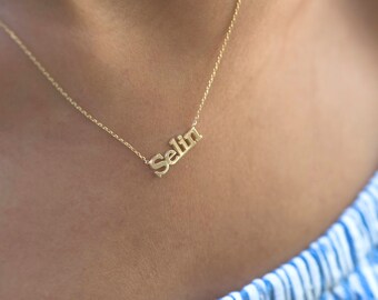 Gold Name Necklace | Personalized Name Necklace | Custom Name Necklace | Gold Choker Necklace | Custom Choker Necklace | Bridesmaid Gift