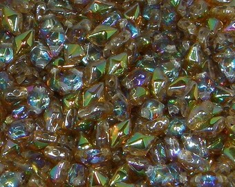 DiamonDuo Beads, Old Bourbon, 40 count, 5 x 8 mm 2-Hole Czech Bead, (DD-98532)