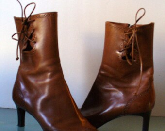 Made in Italy Ralph Lauren Wingtip Boots Size 5.5B