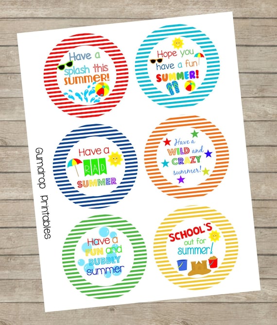 School's Out End of School Year Printables Summer Tags