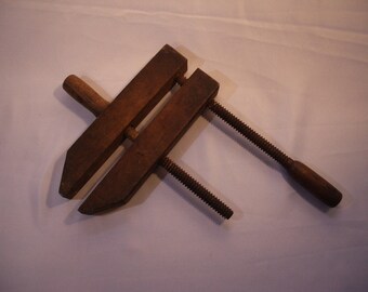 Antique Bliss Hickory Wood Clamp #10 Fathers Day Gift Tool Collector Antique Tools
