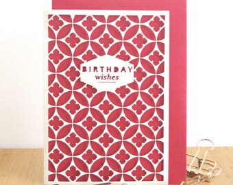Birthday card, Happy Birthday card, Birthday card for mum, Birthday card for grandma, Minimalist birthday card, Birthday wishes card