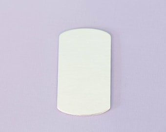 Large 1.92" (48.76mm) Dogtag - Aluminum Stamping Blanks - Metal Stamping Blanks - 14g - #41 (1.125" by 1.92")