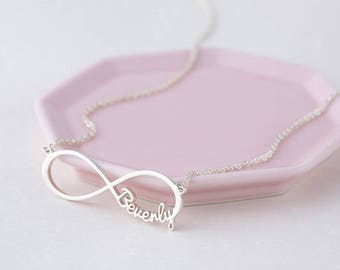 Mother's Day Gift - Personalized Infinity Necklace - Infinity Necklace with Names - Family Name Necklace - Infinity Jewelry Mom gift 3 kids