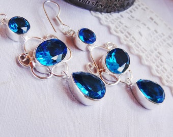 Earrings Topaz - Sterling Silver 925 - gift idea