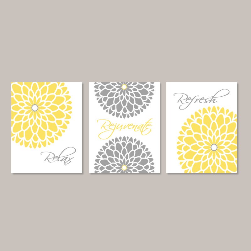 Floral Flower Wall Art Bathroom Decor Bathroom Wall Decor