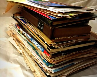 Ephemera Box. 13+ LBS Vintage Bulk Ephemera Crafting- Upcycle- Mixed Media. Collage. Old Photos, Letters, Music, Maps, Paper Doll Pages #4
