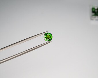 Round Faceted Natural Chrome Diopside Various Sizes