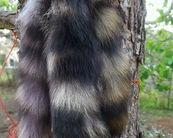 Raccoon Tail Keychain Slight Damage