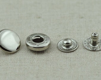 40 sets silver color snap button Snap Fastener