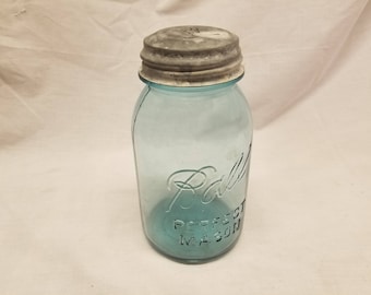 Antique Ball 1 qt canning Mason jar #2 with old cover