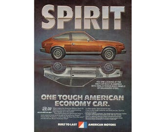 Vintage magazine poster ad of a 1980 AMC Spirit - 21