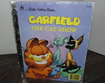 Vintage 1990 Garfield The Cat Show Little Golden Book Illustrated Jim Davis Norma Simone HC