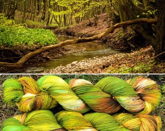 Spring is Here, indie dyed merino nylon sock yarn