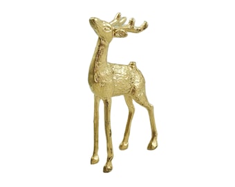 Vintage Brass Deer Figurine, Mid Century, Reindeer, Brass Figurine, Deer Figurine, Brass Deer, Desk Accessory, Brass Decor, Collectible