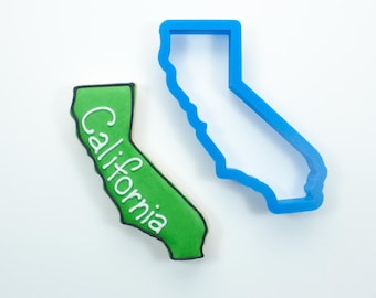 California Cookie Cutter | State Cookie Cutters | State Shaped Cookie Cutters | USA Cookie Cutters | 3D Cookie Cutters