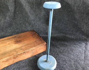 Beautiful vintage millinery blue hat stand