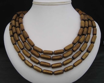 Gold Coral Four Strand Necklace