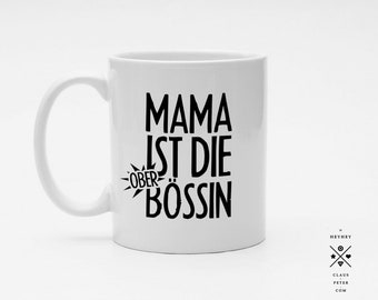 Ξ cupcup | tasse | mama ist die oberbössin | muttertag | familie | geschenk | mama und papa