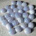 Blue lace agate domed gemstone cabochon round 12mm diameter flat back