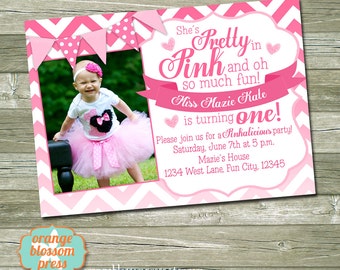Pinkalicious Invitation Etsy