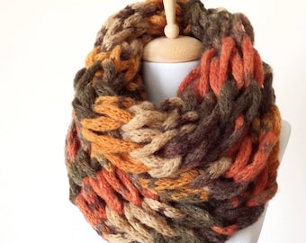 Chunky scarf knit scarf infinity scarf chunky knit scarf cowl gift for her valentines day gift