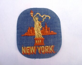 New York City Lady Liberty Authentic Collectible Vintage 1970's Sewing Patch Applique