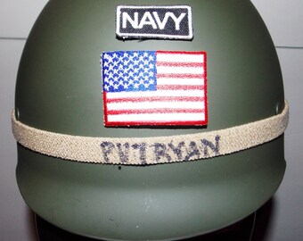 Pick of 9, Army helmet, ABS polymer, size adjustable, OD in color, full liner, leather strap, helmet band, pick of front patch,unbreakable,