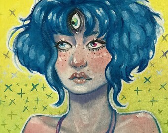 Space Babe - 11x14 oil painting