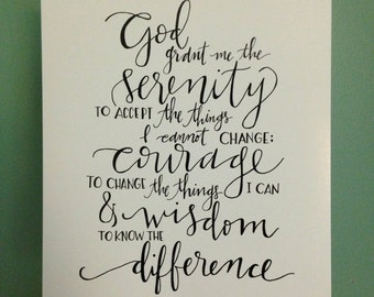 chalktypography the serenity prayer short version