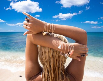Shell or Sea Glass bangle add on