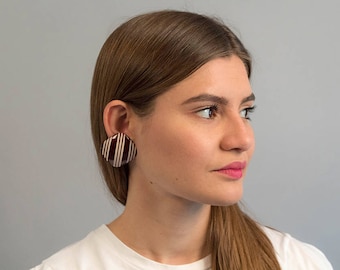 Bold Statement Earrings / Oversized Geometric Earrings / Square Earrings / Vintage 80s Earrings / Costume Jewelry / Fashion Earrin