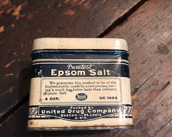 Vintage Epsom Salt tin