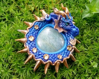 Aquamarine Dragon Pendant
