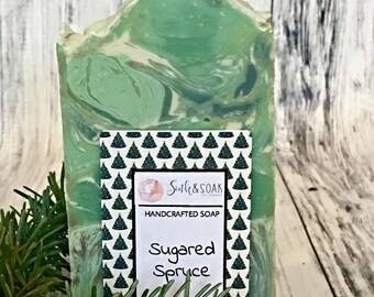 Winter Soap - Forest Soap - Sugared Spruce Soap - Homemade Soap - Small Gift - Valentines Day Gift for Him