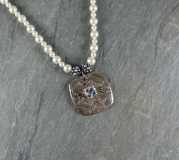 Art Deco Pearl necklace ~ Artisan Handcrafted