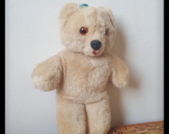 Shanghai dolls factory teddy bear, vintage mohair teddy bear, pure wool teddy bear for sale
