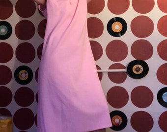 1960s Mod Pink Shift Dress with buttons, 1960s, 60s, sixties