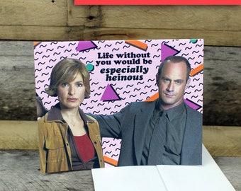 Law and Order SVU Printable Card download stabler Benson funny cards for him Boyfriend Girlfriend coworker gifts friend BFF cards dick wolf