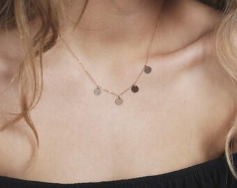 Simple Delicate Gold Necklace 14k Gold Filled / Dainty Chain Necklace Custom Made / Everyday Necklace, Thin Gold Chain / Layering Necklace