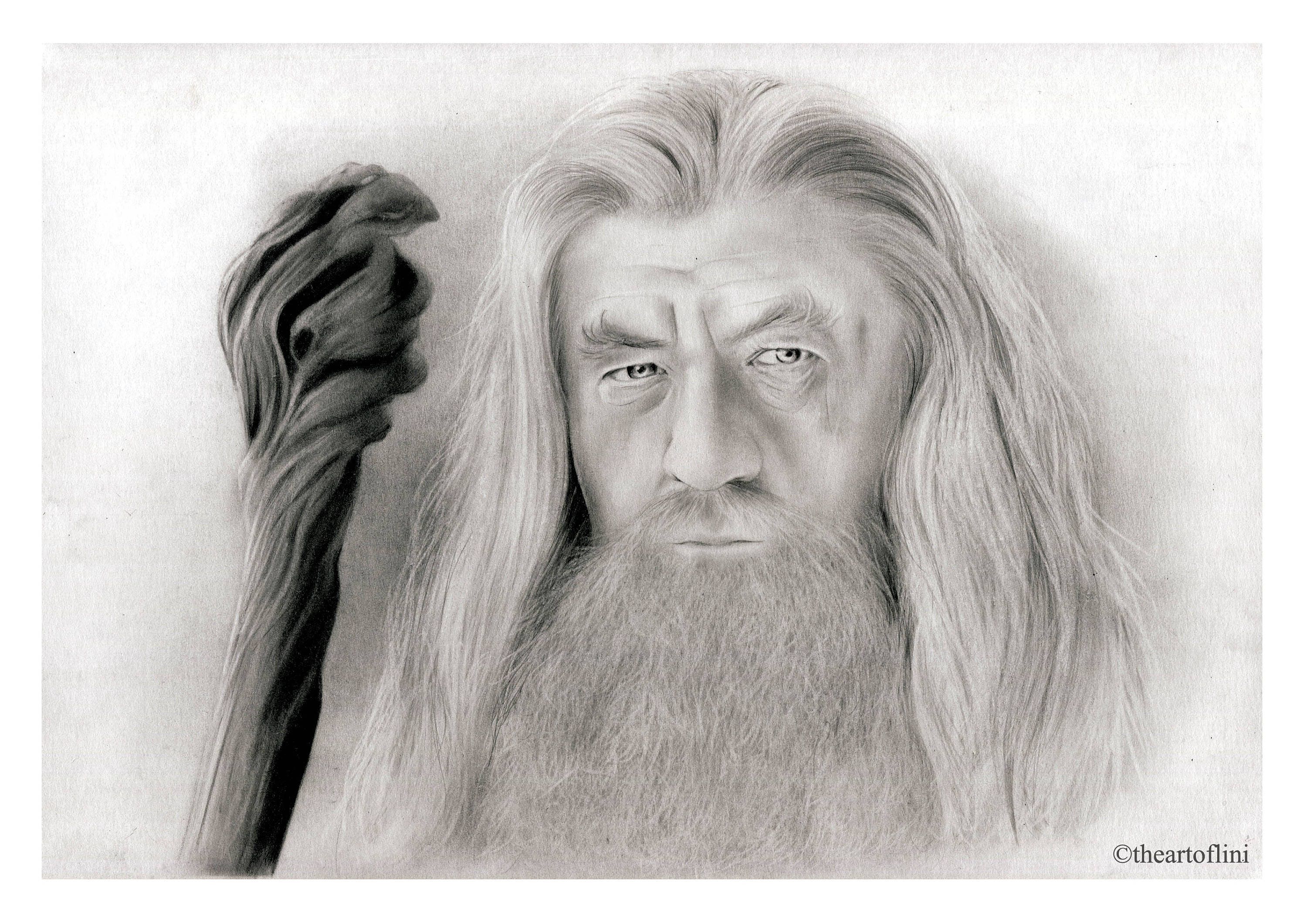 Art Print of Ian Mckellen as Gandalf from the Lord of the