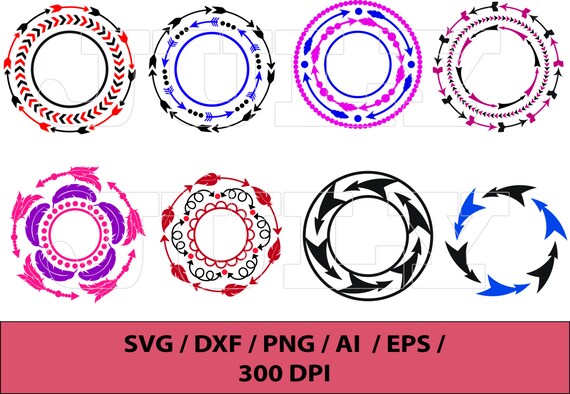 Download Arrow Circle Frame / Arrows svg / Arrow Cut Files / Arrow