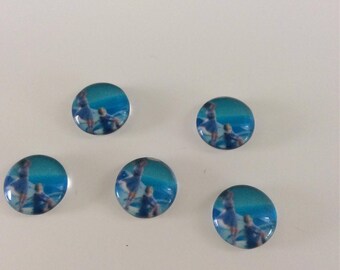 SET of 5 APPLIQUE cabochon 12mm
