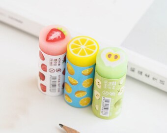 Cute Fruit Eraser, Kawaii Eraser, Pink Eraser, Yellow Eraser, Green Eraser, Fruit Eraser, School Eraser, Kids Eraser, Cute Kids Eraser