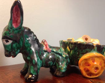 Ceramic burro planter/candy dish