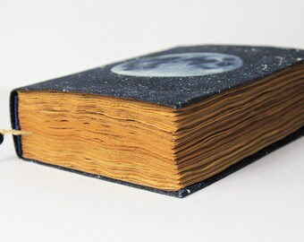 FULL MOON 400 pages- journal, travel journal, book journal, antique diary, notebook, old paper