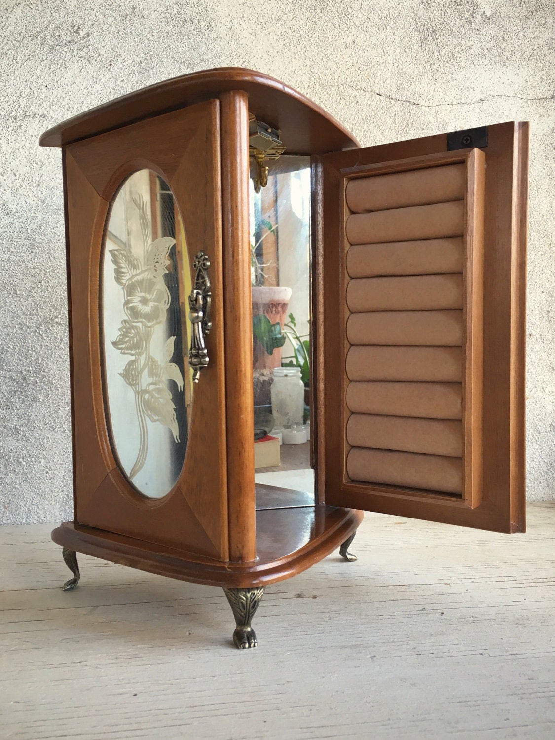 Armoire Jewelry Box, Tabletop Jewelry Miniature Furniture