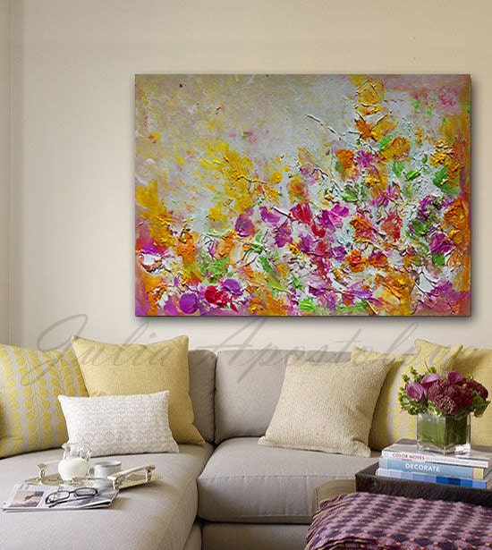 Large Wall Art Floral Print Abstract Painting Large