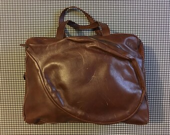 1970's, leather, tennis/gym bag